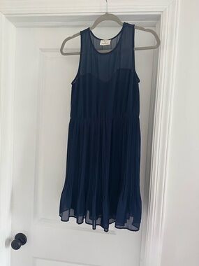 Pins & Needles Navy Sheer Chiffon Tank
